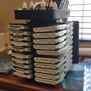 Stampin up ink tote and inks